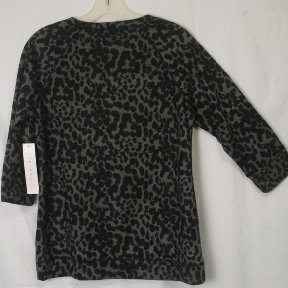 Fuzzy Crew Neck Stretch Top - Picture 2 of 3